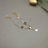 S925 Sterling Silver Gilded Coin Bracelet Mini Sequin Ins Bracelet