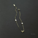S925 Sterling Silver Three Small Love Bracelets Women's Jewelry