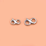 S925 Sterling Silver Plated 8-Figure Double Spring Buckle DIY Bracelet Necklace