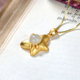 S925 Silver Plated Hetian Jade Pendant XINGX Five-pointed star Ladies Pendant