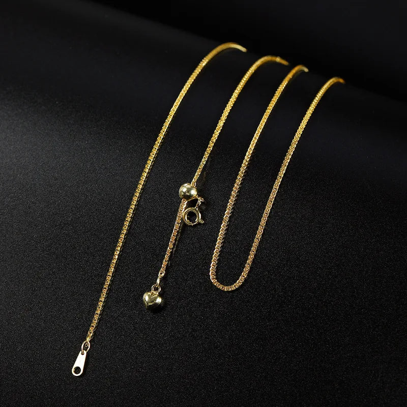 S925 Sterling Silver Plated Sweater Chain Necklace Adjustable