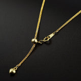 S925 Sterling Silver Plated Sweater Chain Necklace Adjustable