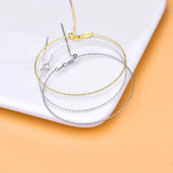S925 Silver Gold-Plated Beaded Chain Bracelet for Women