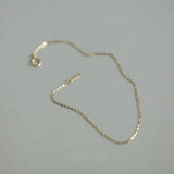 S925 Sterling Silver Gold-Plated Bracelet Very Thin Bare Chain
