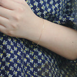S925 Sterling Silver Gold-Plated Bracelet Very Thin Bare Chain