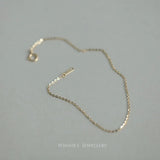 S925 Sterling Silver Gold-Plated Bracelet Very Thin Bare Chain