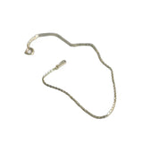S925 Sterling Silver Gold-Plated Bracelet Very Thin Bare Chain