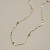 S925 Silver Gold-Plated Bean Beaded Bracelet
