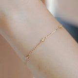 S925 Sterling Silver Gold-Plated Love Bracelet for Women