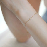 S925 Sterling Silver Gold-Plated Love Bracelet for Women