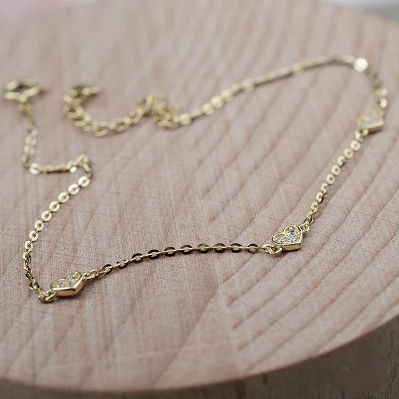 S925 Sterling Silver Gold-Plated Love Bracelet for Women