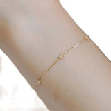 S925 Sterling Silver Gold-Plated Love Bracelet for Women