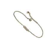 S925 Silver Gold-Plated Bracelet Paper Clip Pin Ins Cold Wind