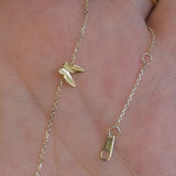 S925 Sterling Silver Gold-Plated Butterfly Bracelet Female