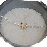 S925 Sterling Silver Gold-Plated Butterfly Bracelet Female