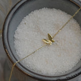 S925 Sterling Silver Gold-Plated Butterfly Bracelet Female