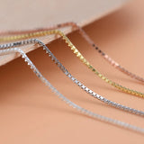 Gold-Plated Melon Seed Box Chain Necklace