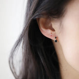S925 Sterling Silver Gold-Plated Zircon Gothic Earrings
