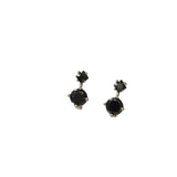 S925 Sterling Silver Gold-Plated Zircon Gothic Earrings