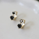 S925 Sterling Silver Gold-Plated Zircon Gothic Earrings