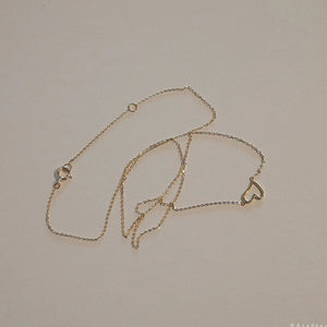 S925 Sterl. Silver Gold-Plated Love Necklace