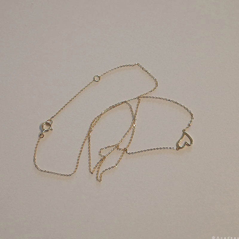 S925 Sterl. Silver Gold-Plated Love Necklace
