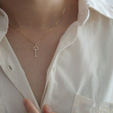 S925 Sterling Silver Gold-Plated Love Pendant Necklace