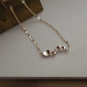 925 Silver Gold-Plated Love Pendant Necklace