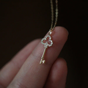 S925 Sterling Silver Gold-Plated Love Pendant Necklace