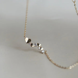 925 Silver Gold-Plated Love Pendant Necklace