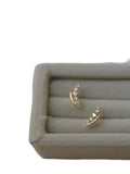 S925 Gold-Plated Wheat Spike Earrings Japanese Women's Pair