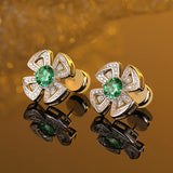 925 Sterling Silver Carbon Diamond Ice Cut Earrings Set