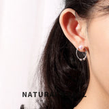 S925 Silver Natural Pearl Lady Ear Studs Earrings