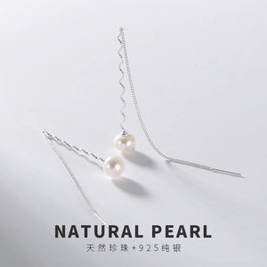 S925 Silver Freshwater Pearl Grace Women's Earrings