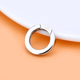 S925 Sterling Silver DIY Accessories Mechanical Buckle Round Button