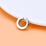 S925 Sterling Silver DIY Accessories Mechanical Buckle Round Button