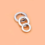 S925 Sterling Silver DIY Accessories Mechanical Buckle Round Button