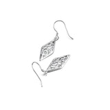 S925 Sterling Silver Diamond-Shaped Drop Earrings