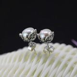 S925 Sterling Silver Lady Beauty Pearl Earrings
