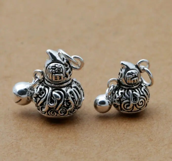 S925 Sterling Silver Gourd Good Luck Bracelet Necklace