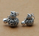 S925 Sterling Silver Gourd Good Luck Bracelet Necklace