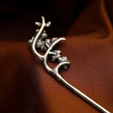 925 Sterling Silver Hotan Magnolia Tiara Charm Hair Jewelry Tassels Wedding