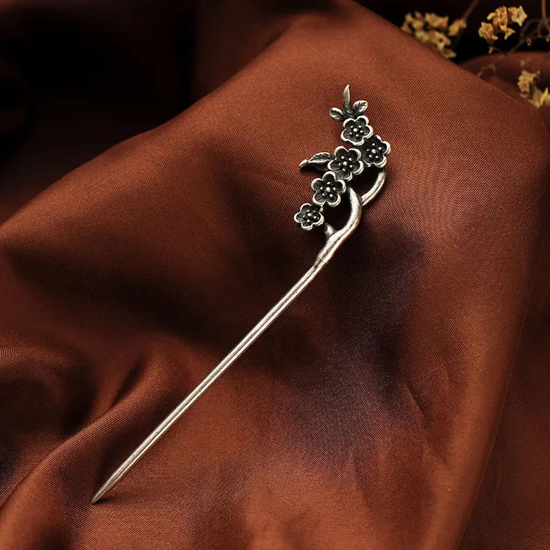 925 Sterling Silver Hotan Magnolia Tiara Charm Hair Jewelry Tassels Wedding