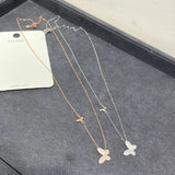 Butterfly Zircon Sterling Silver Necklace for Women