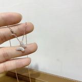 Butterfly Zircon Sterling Silver Necklace for Women