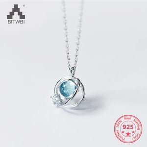 S925 Sterling Silver Japanese Wind Aurora Necklace