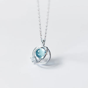 S925 Sterling Silver Japanese Wind Aurora Necklace