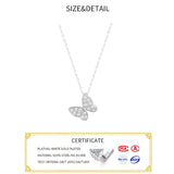 S925 Butterfly Tassel Necklace for Women Choker Collares Wedding Jewelry
