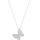 S925 Butterfly Tassel Necklace for Women Choker Collares Wedding Jewelry