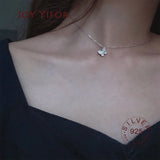 S925 Butterfly Tassel Necklace for Women Choker Collares Wedding Jewelry